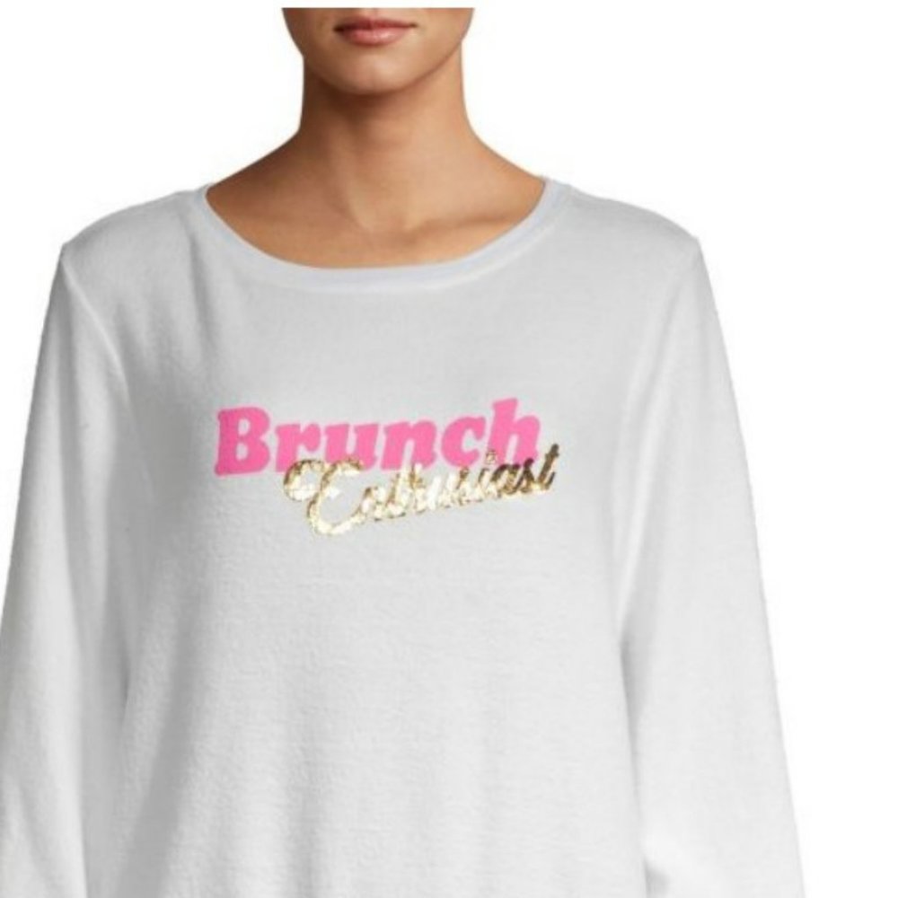 Wildfox White Brunch Enthusiast Sweatshirt Size Small